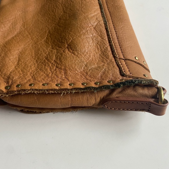 Linea Pelle Tan Studded Crossbody - Picture 4 of 7